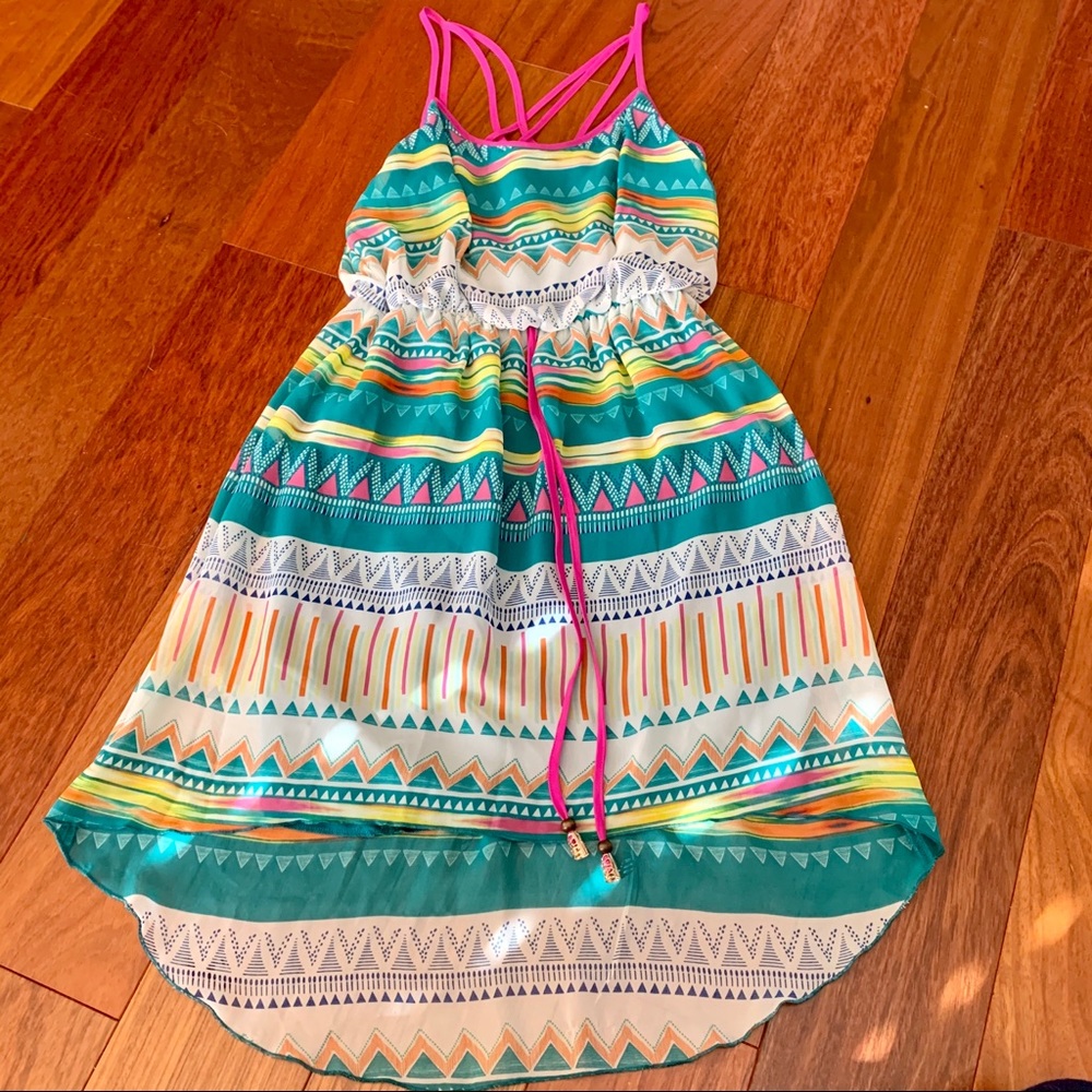 City Triangles Multi Colored High Low Dress